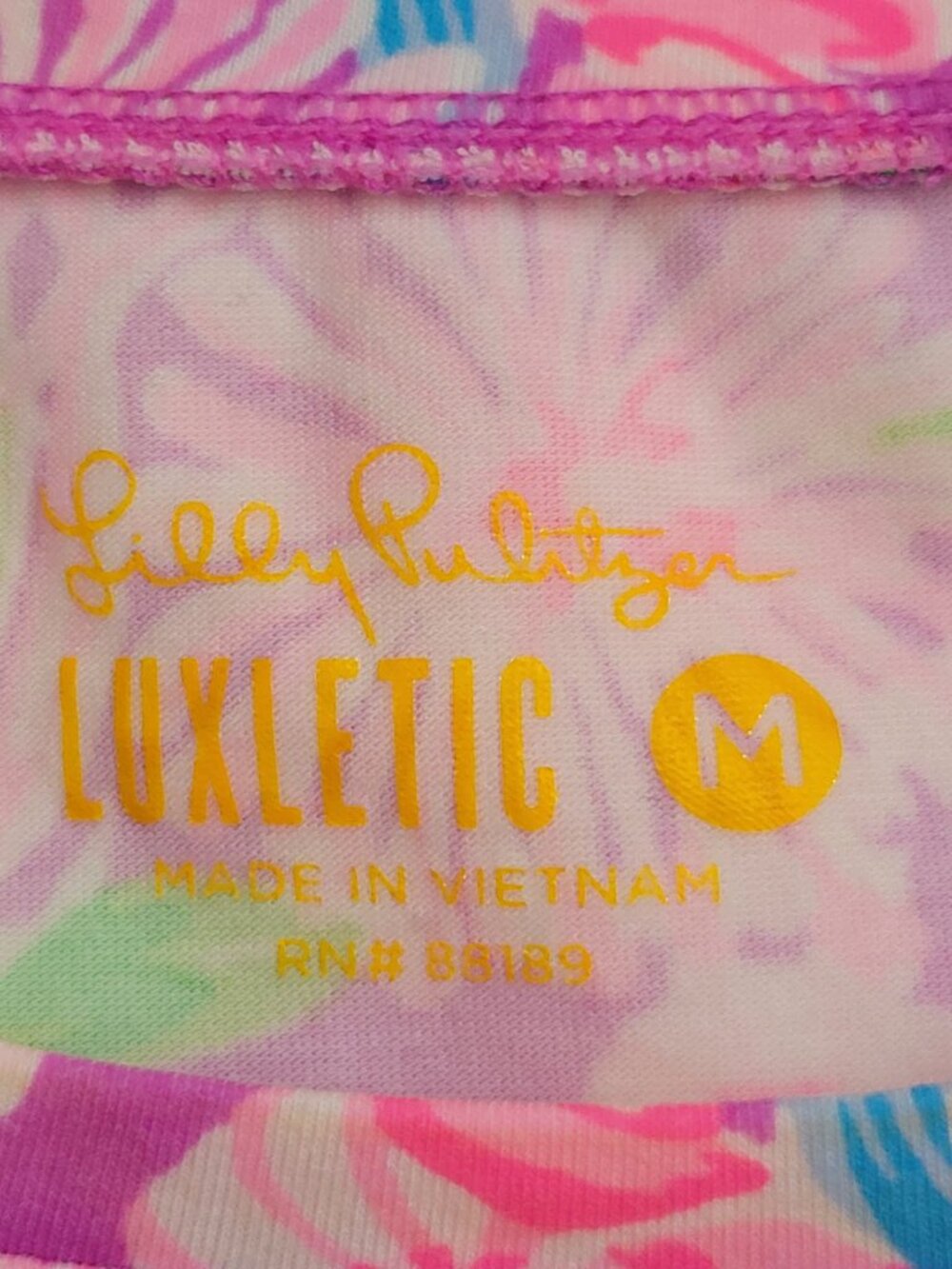 Lilly Pulitzer Westley Tank UPF 50+ Amethyst Moms The Word Athletic Top Medium - Picture 3 of 8